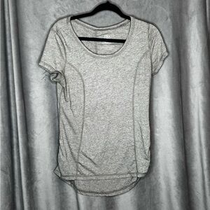Athletic Works Light Gray Women's Short Sleeve Top